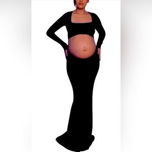 Black Maternity Photoshoot Dress.